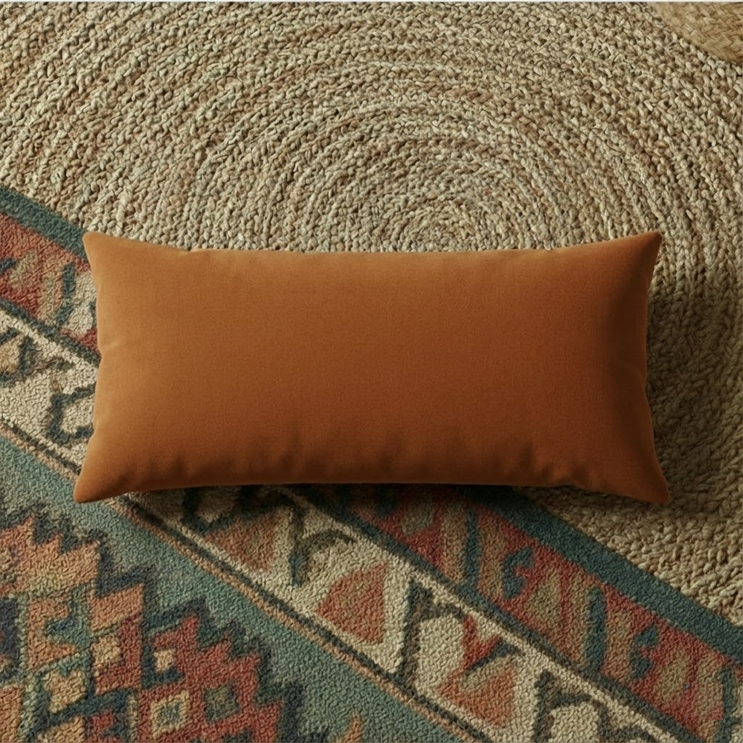 12X20 Inches Rust Velvet