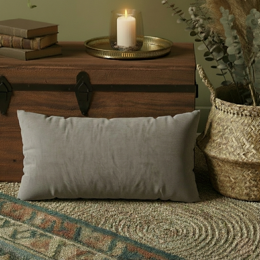 12X20 Inches Grey Velvet